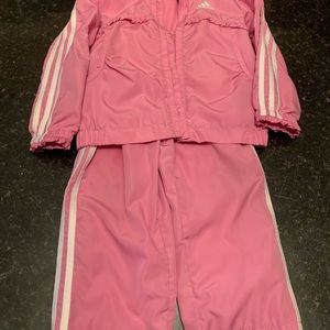 Girls Adidas Fleece Lined Sweatsuit